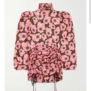 AGUA BY AGUA BENDITA
+ NET SUSTAIN Guaba ruched floral-print linen mini dress